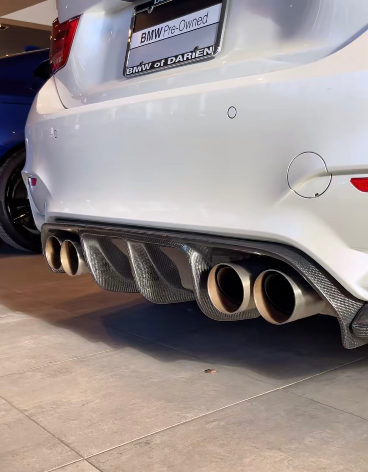 V Style Carbon Fiber Rear Diffuser - BMW F80 M3 & F82 / F83 M4