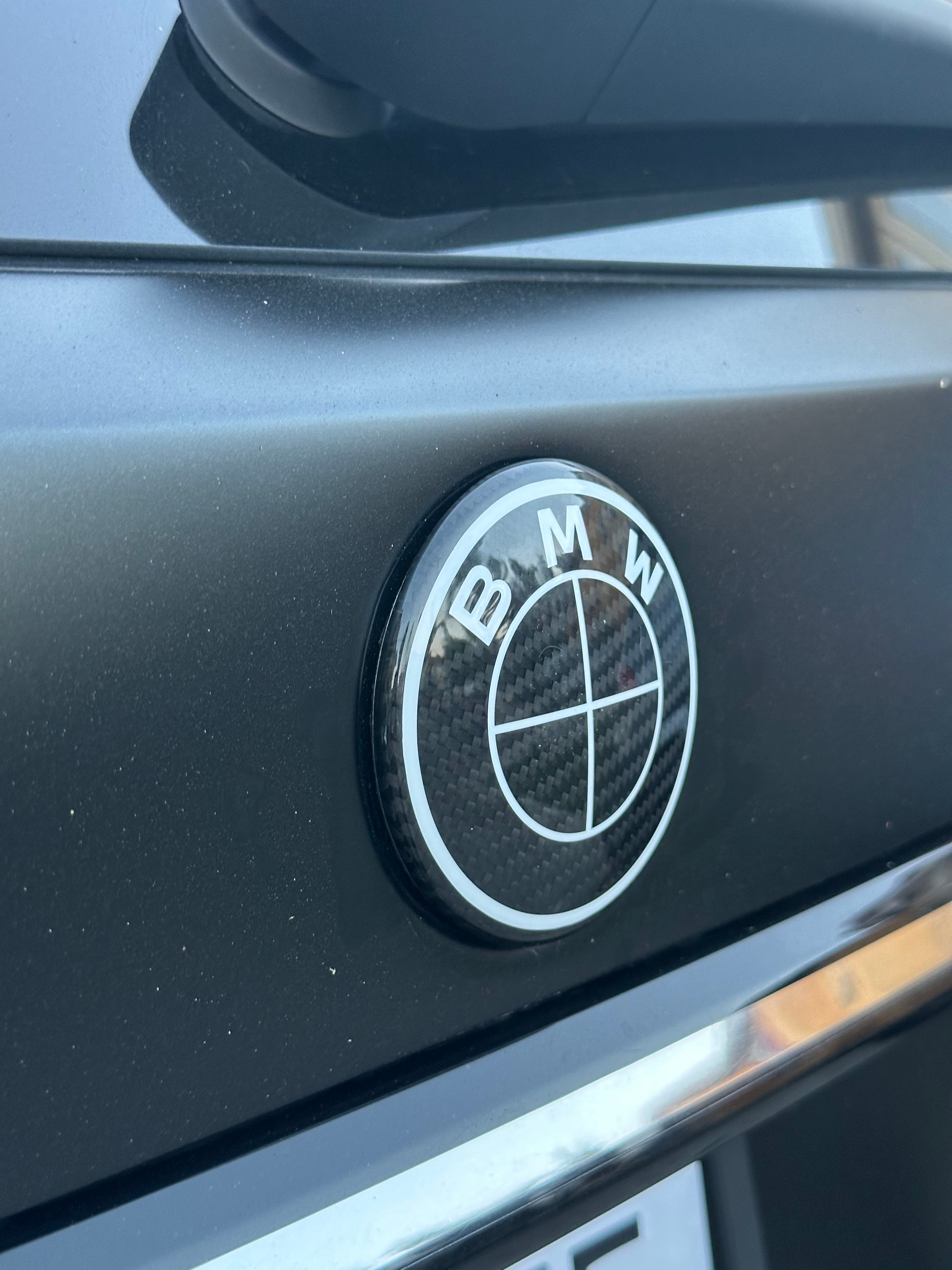 BMW Carbon Fiber roundel Emblem Cover - BMW