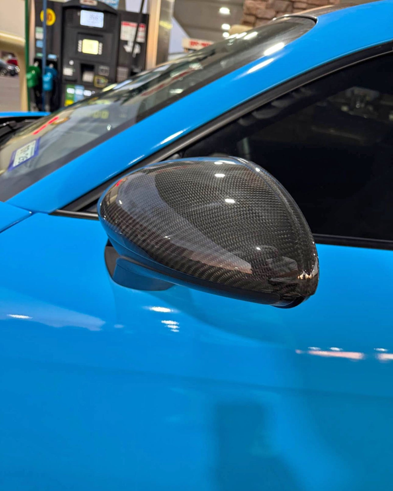 Dry Carbon Fiber Mirror Caps For Porsche 718 Cayman Boxster 2016-2021