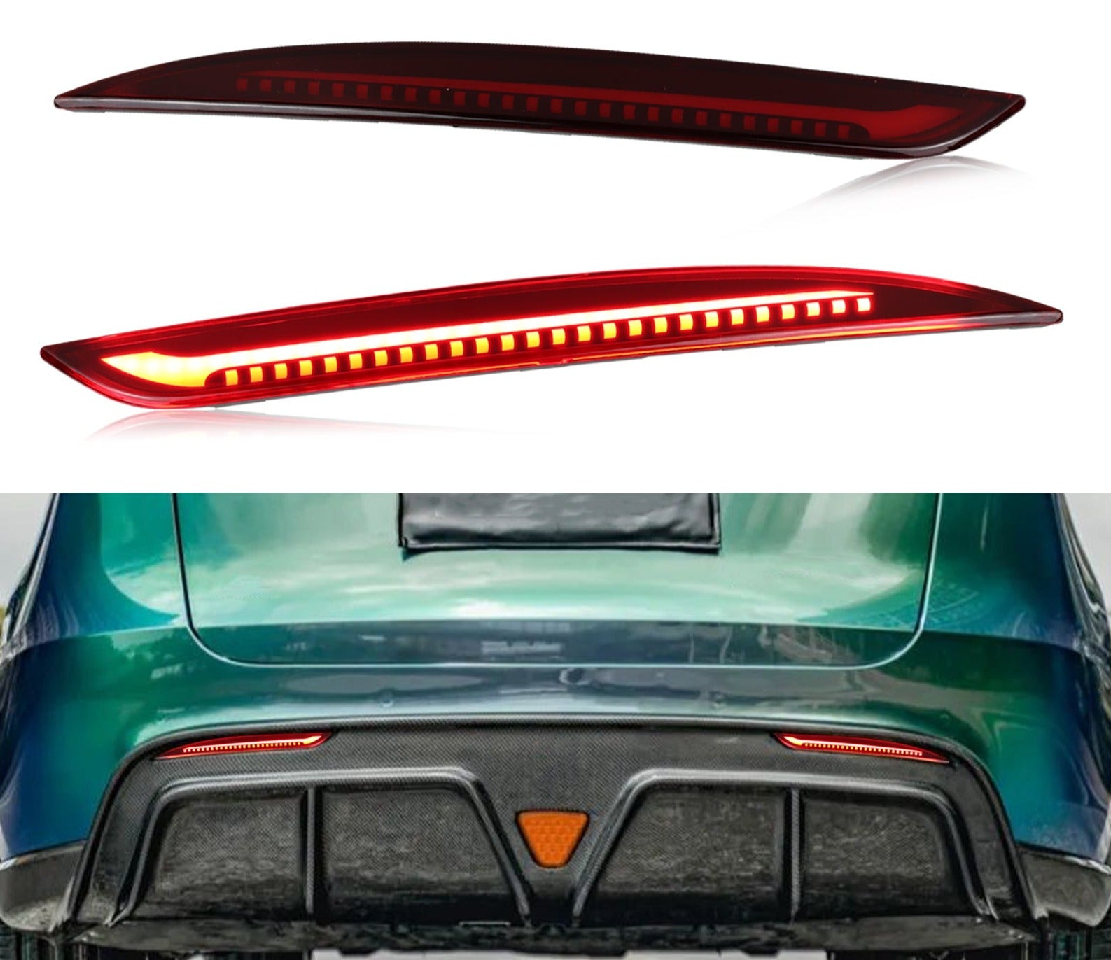 V3 Rear Reflector LED Turn Signal Brake Lights - Tesla Model 3/Y