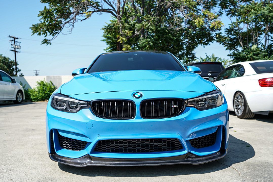 V Style Carbon Fiber Front Lip - BMW F80 M3 & F82 / F83 M4