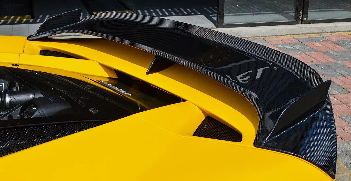 PT Style Carbon Fiber Rear Spoiler Wing - Ferrari F8 Tributo