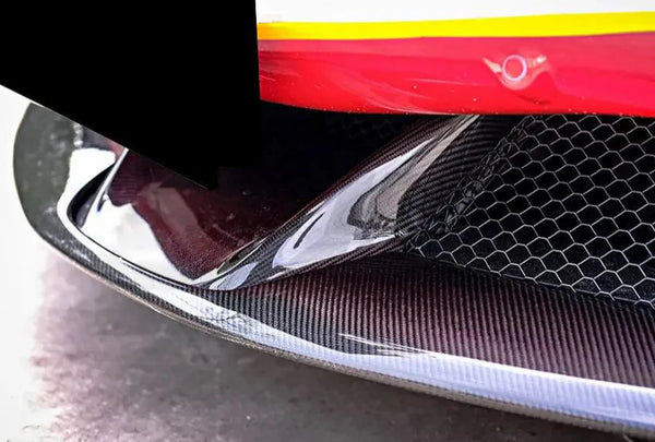 Carbon Fiber Lower Front Bumper Center Trim - Ferrari SF90