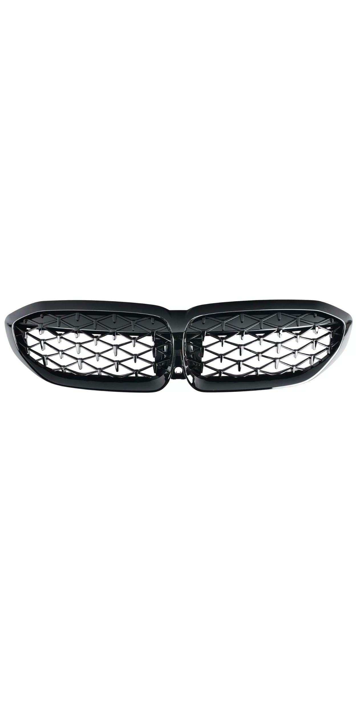 Gloss Black Diamond style Front Grilles - BMW G20 / G28 3 Series