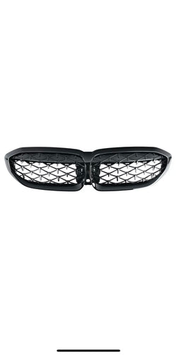 Gloss Black Diamond style Front Grilles - BMW G20 / G28 3 Series