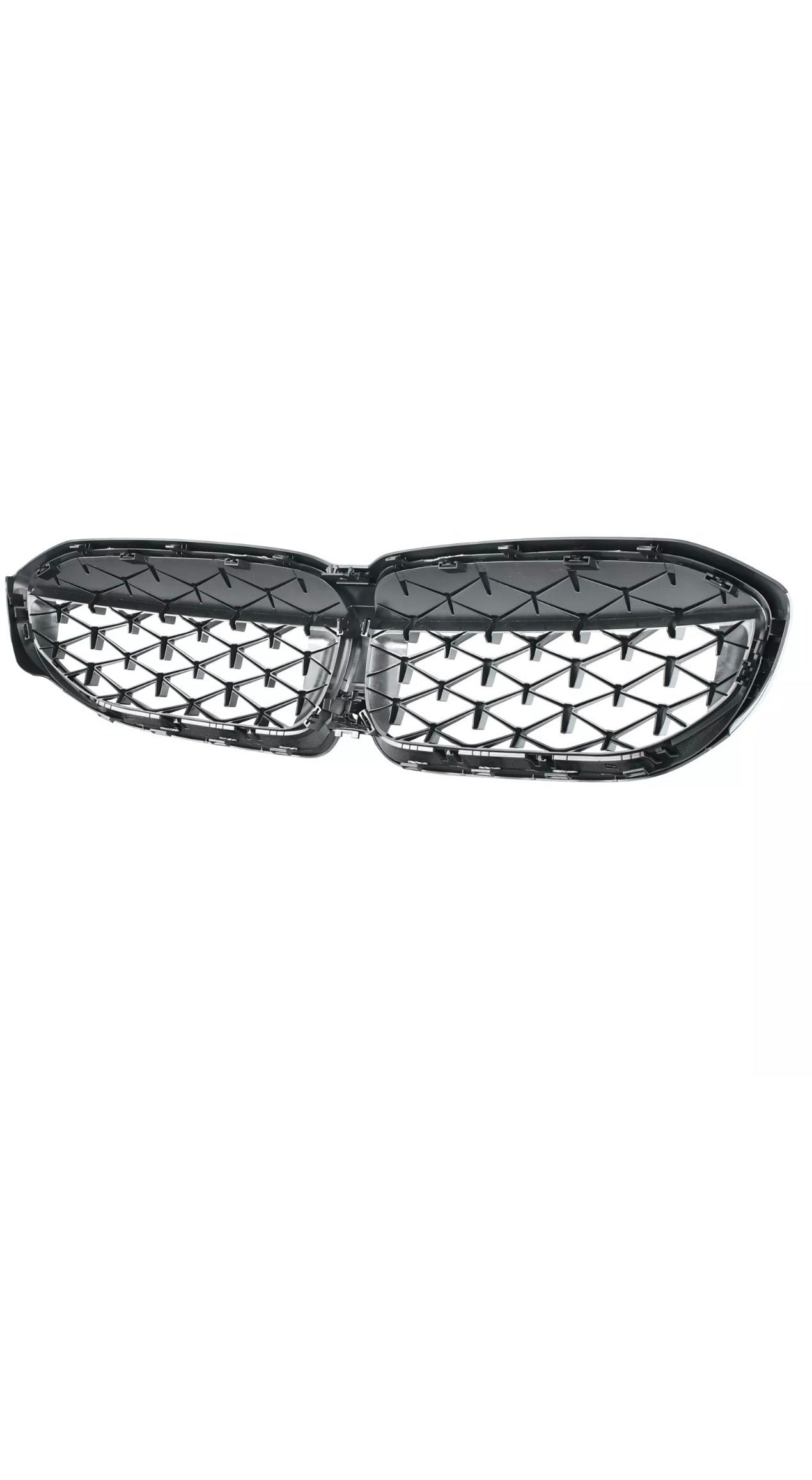 Gloss Black Diamond style Front Grilles - BMW G20 / G28 3 Series