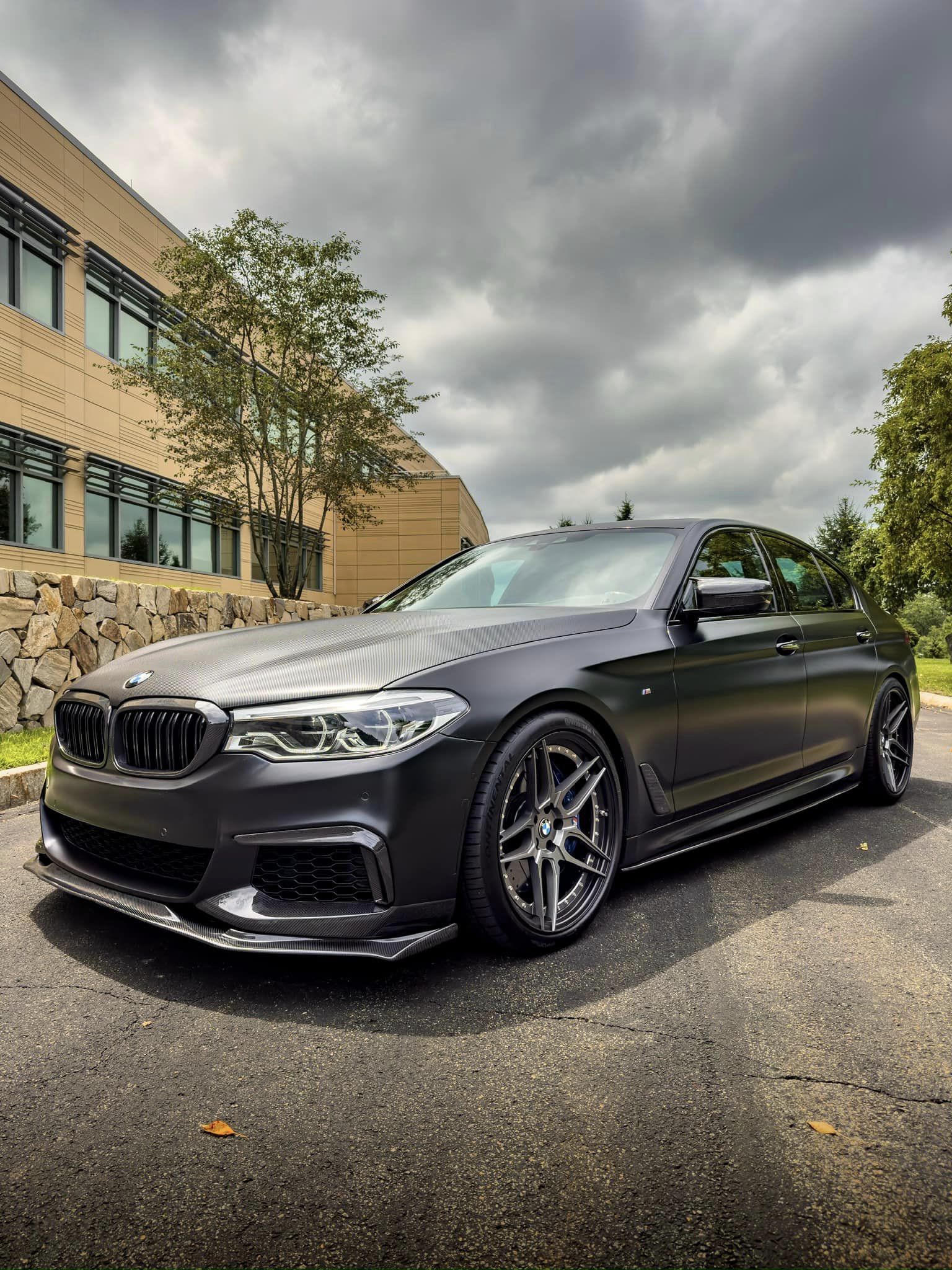 HM Style Carbon Fiber Front Lip - BMW G30 5 Series