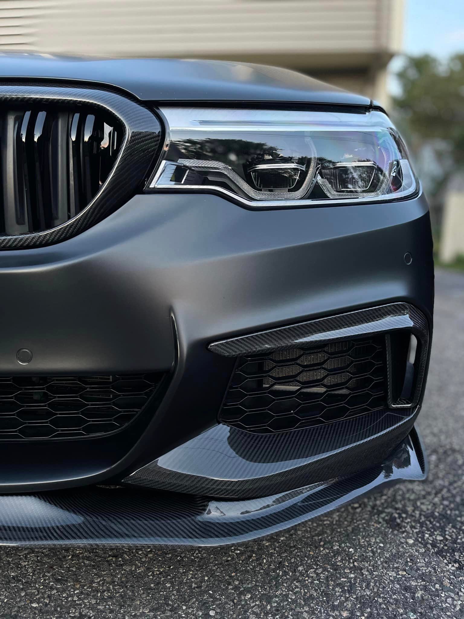 HM Style Carbon Fiber Front Lip - BMW G30 5 Series