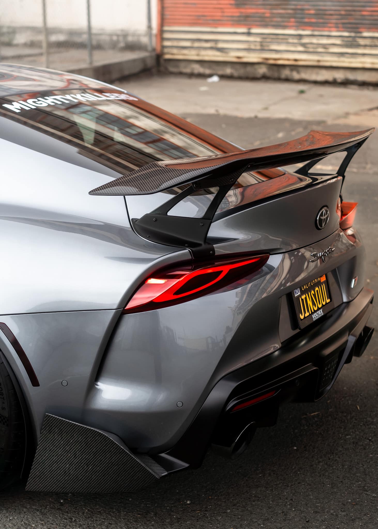 V Style Carbon Fiber Rear Wing - Toyota A90 Supra