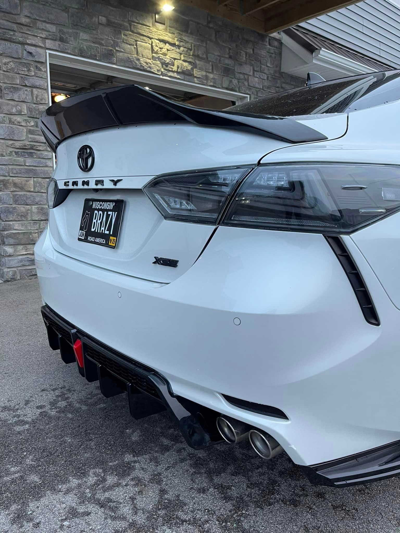 ABS Gloss Black Front Lip & Rear Diffuser w/ LED - Toyota Camry