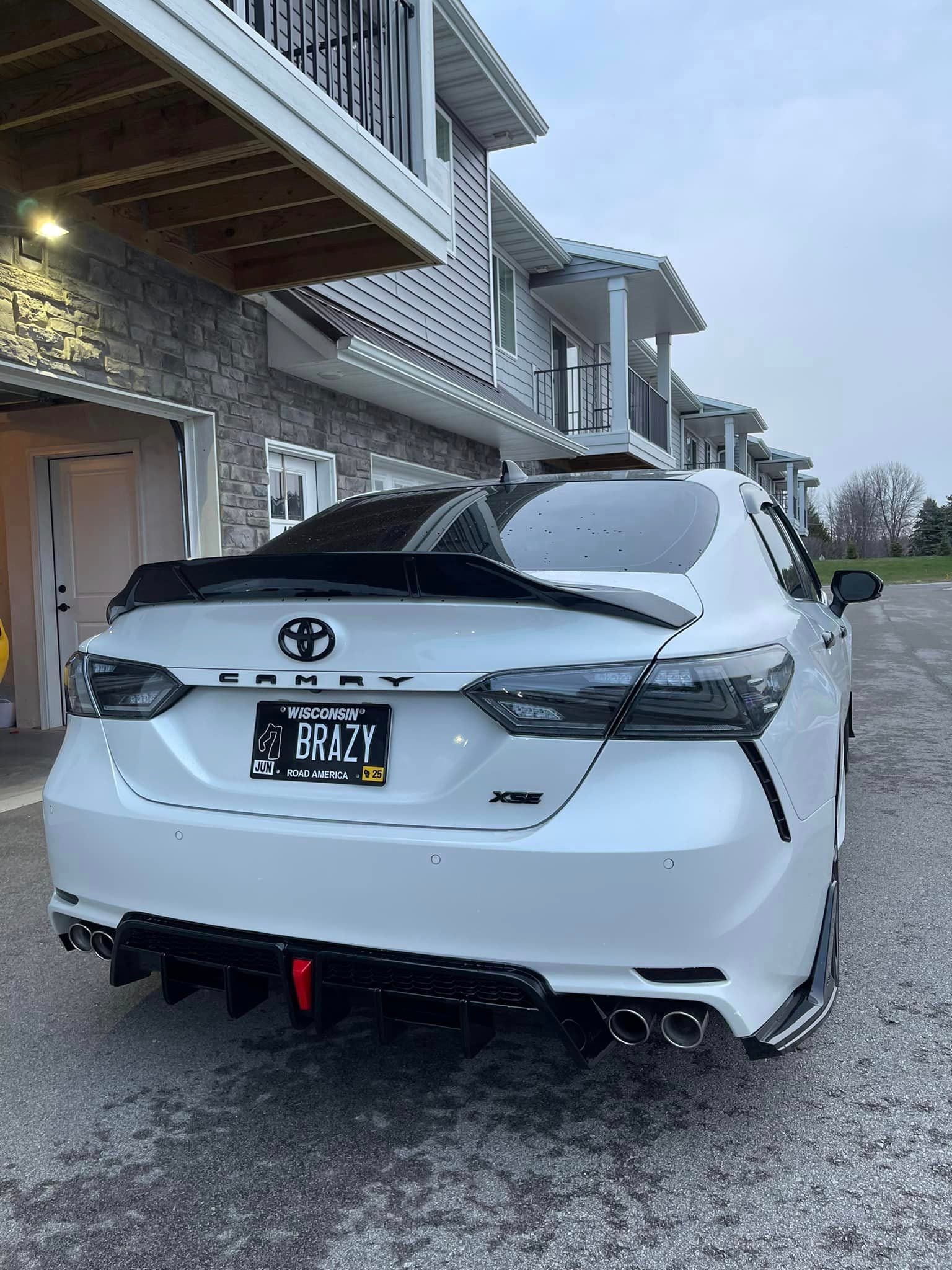 ABS Gloss Black Front Lip & Rear Diffuser w/ LED - Toyota Camry