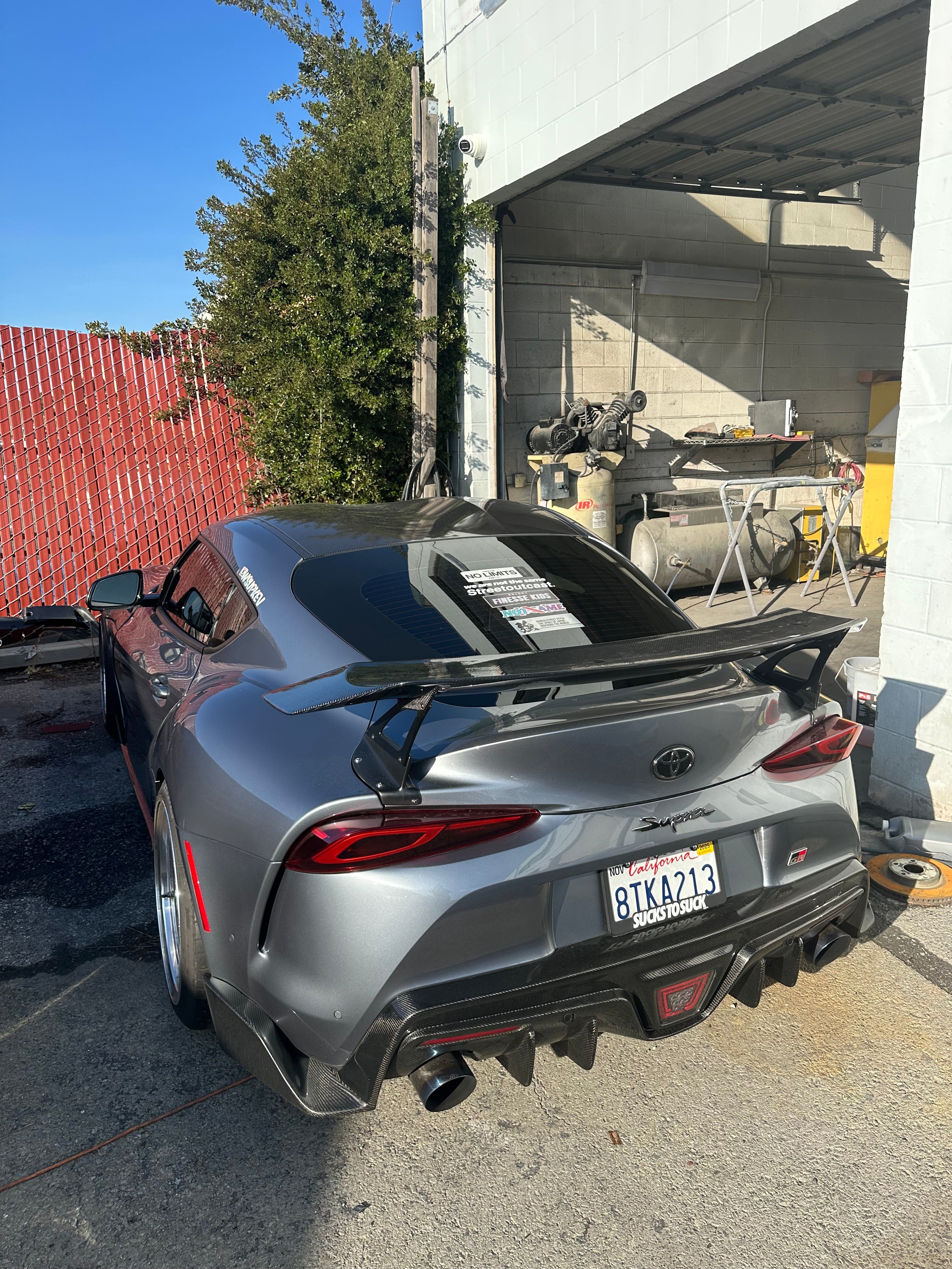 V Style Carbon Fiber Rear Wing - Toyota A90 Supra