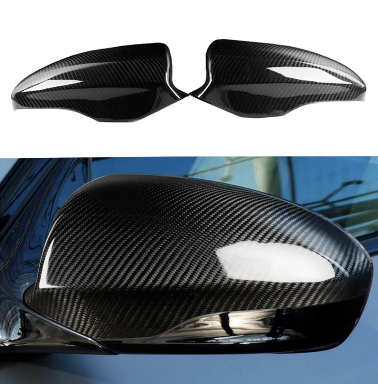 OEM Style Carbon Fiber Mirror Cap Set - BMW F10 5 Series