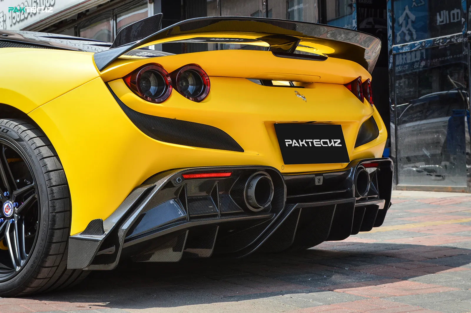 PT Carbon Fiber Rear Diffuser - Ferrari F8 Tributo/Spider