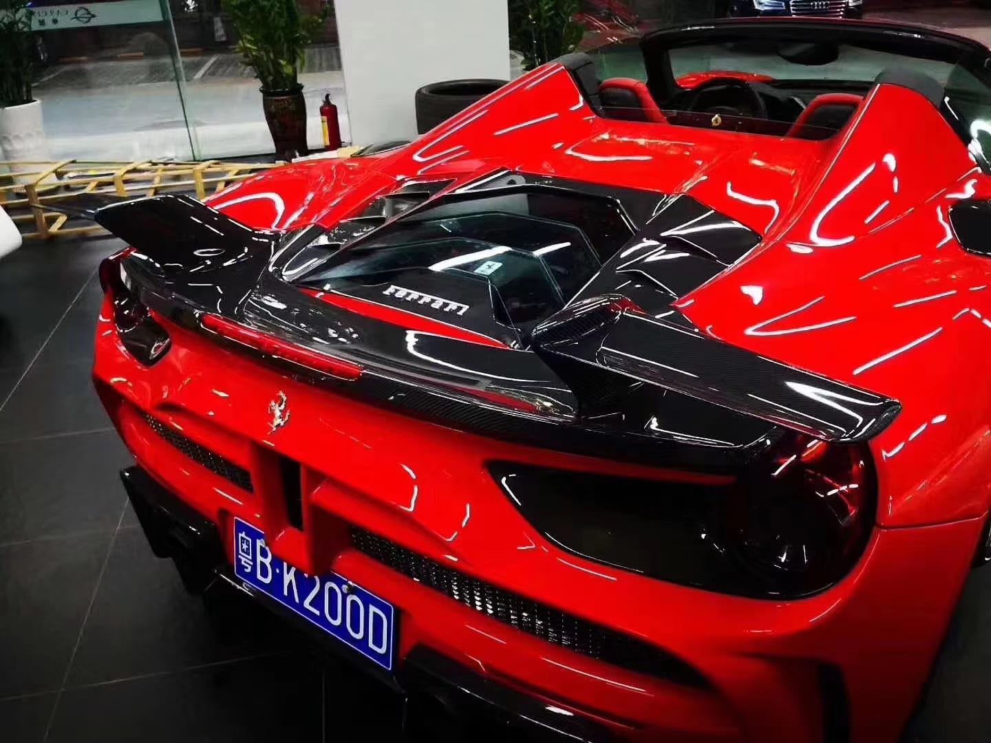 Carbon Fiber Rear Aero Wing - Ferrari 488