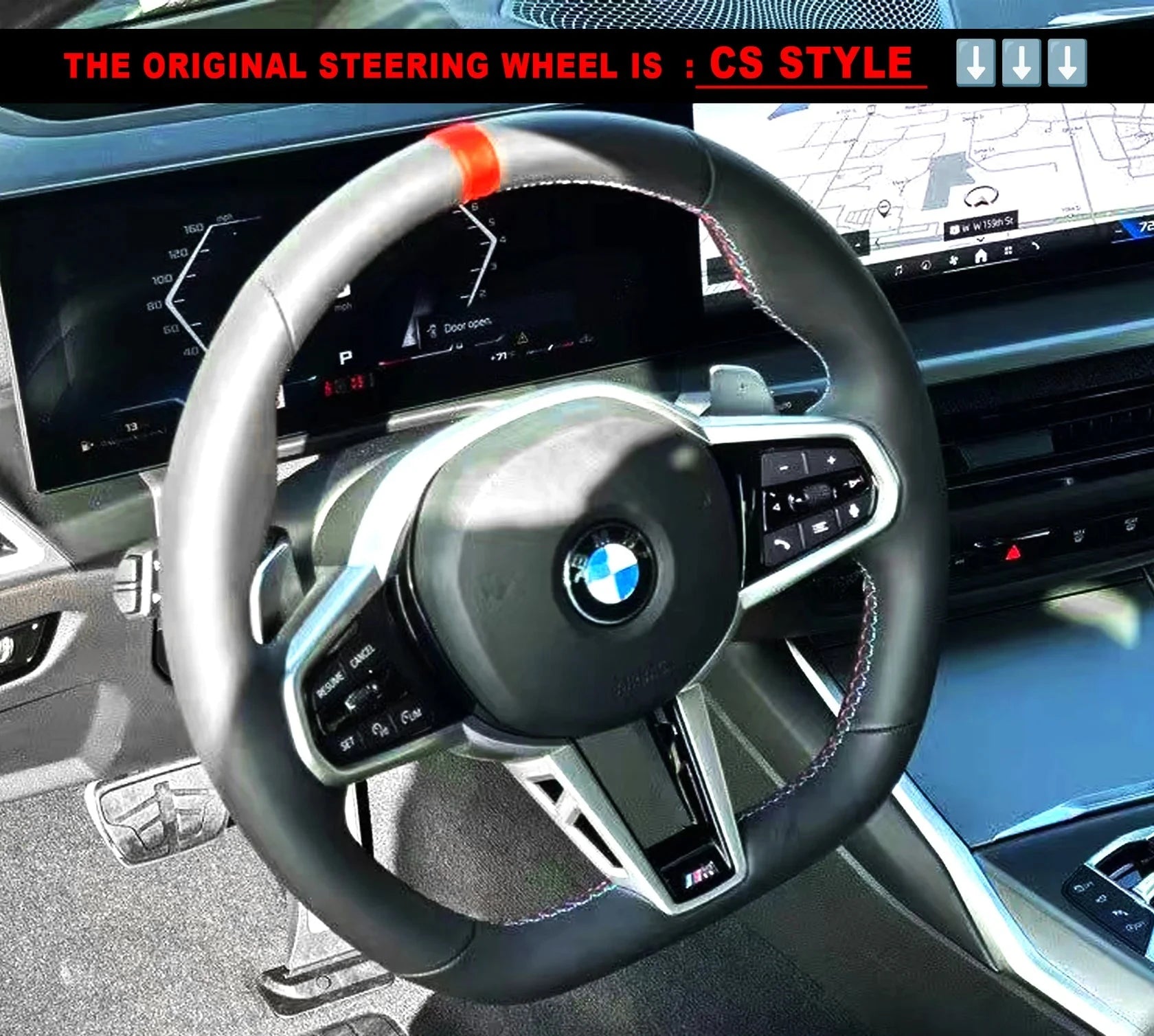 LCI BMW Carbon Fiber Steering Wheel Trim Replacement CS Style