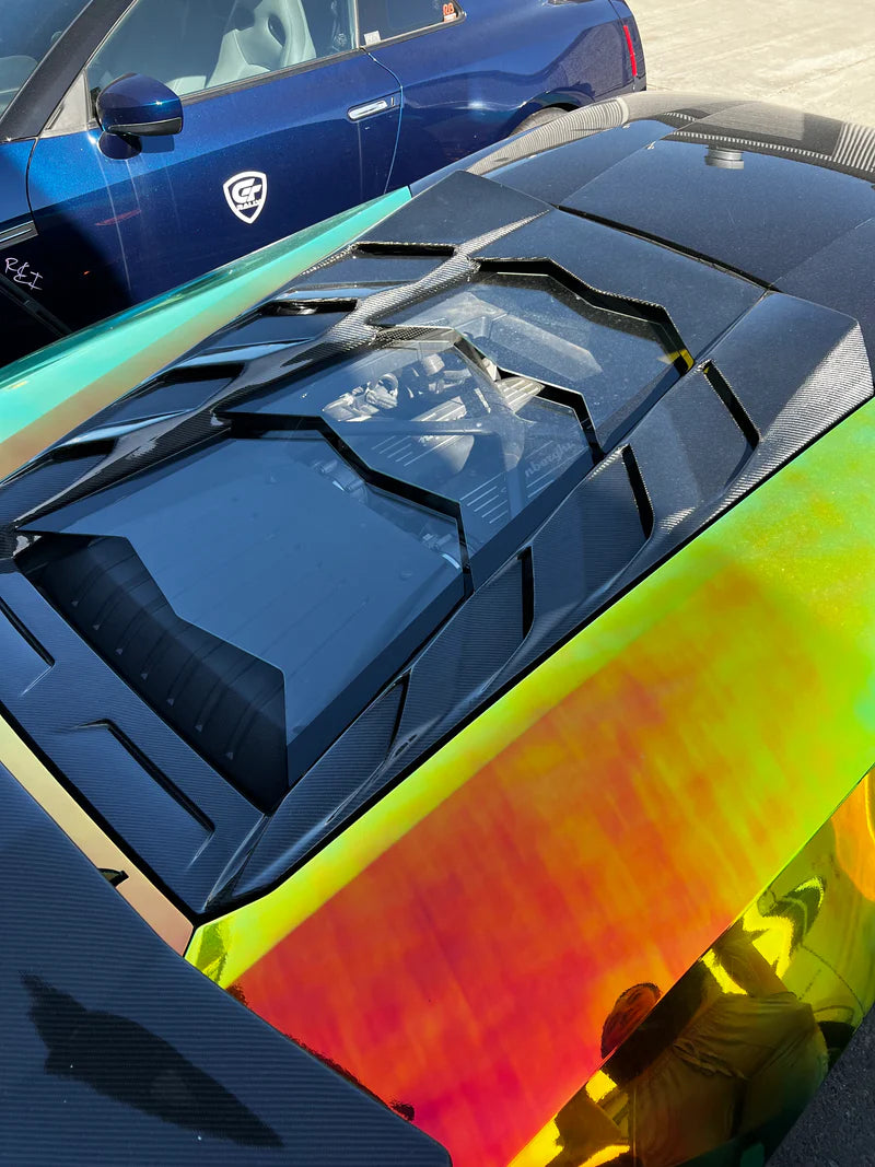 Carbon Fiber Transparent Glass Engine Cover - Lamborghini Huracan