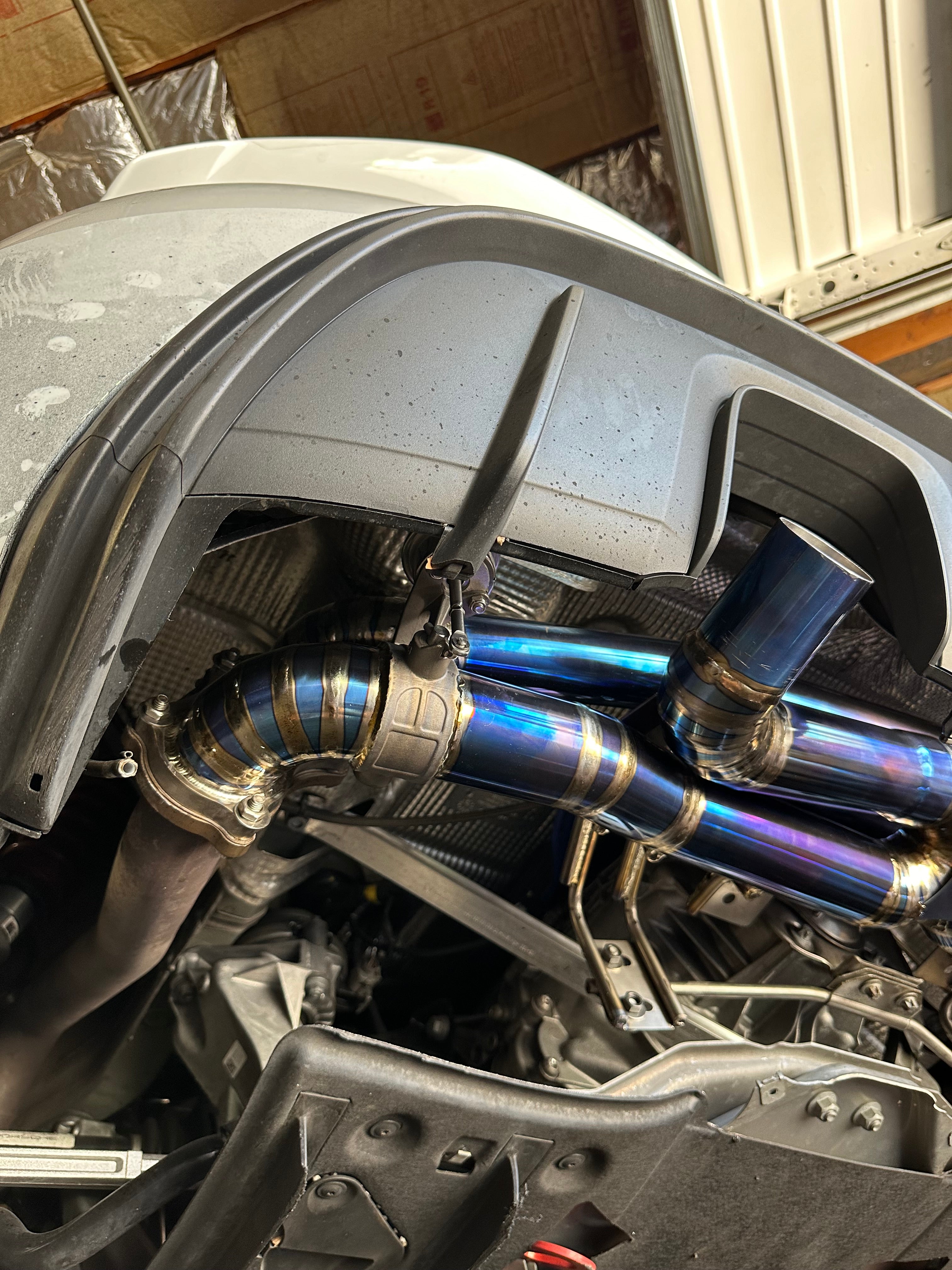 Titanium Valved Exhaust System Catback - Porsche 718 GT4