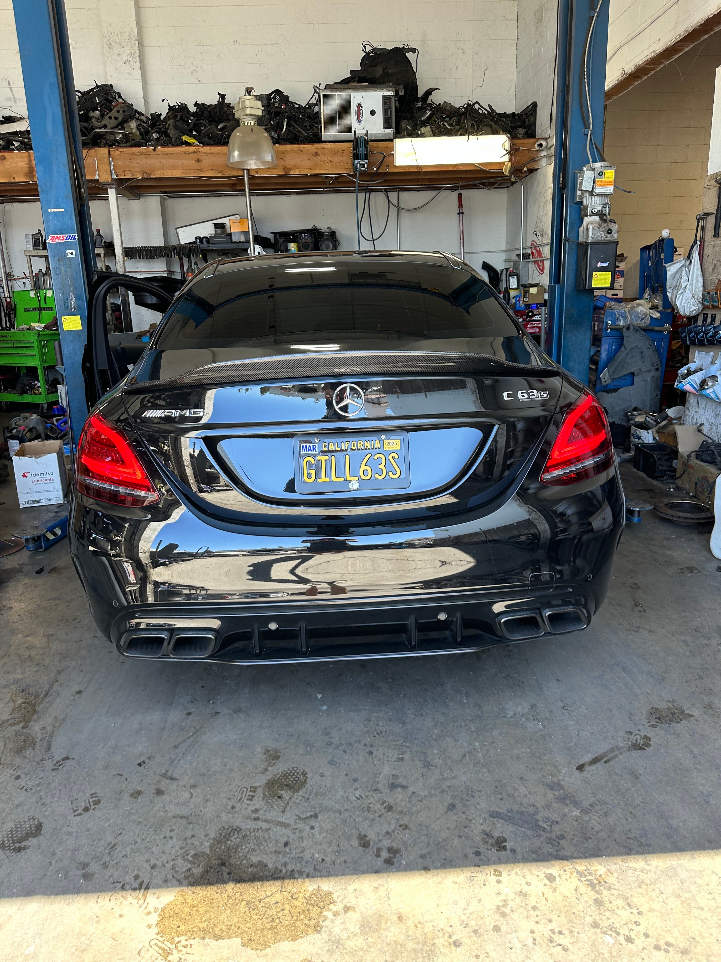 PSM Style Carbon Fiber Rear Trunk Spoiler - Mercedes Benz C Class