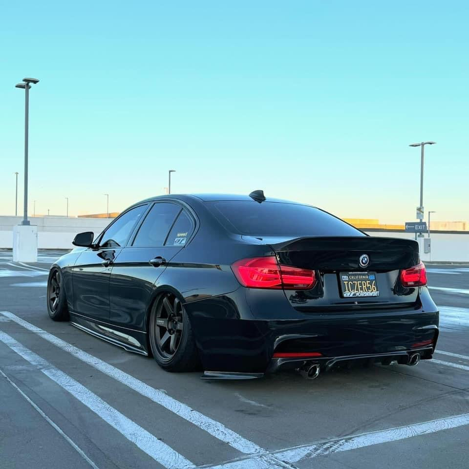 VR Style Carbon Fiber Rear Canard Splitters - BMW F30 3 Series