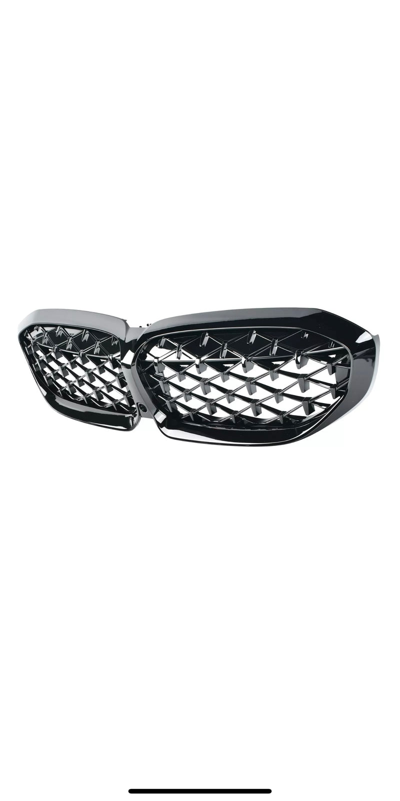 Gloss Black Diamond style Front Grilles - BMW G20 / G28 3 Series