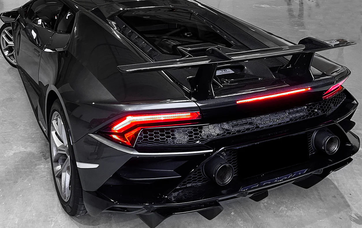 2015-2023 Lamborghini Huracan LP610 & LP580 & EVO Coupe Performante Style Carbon Fiber Spoiler Wing and Engine Hood