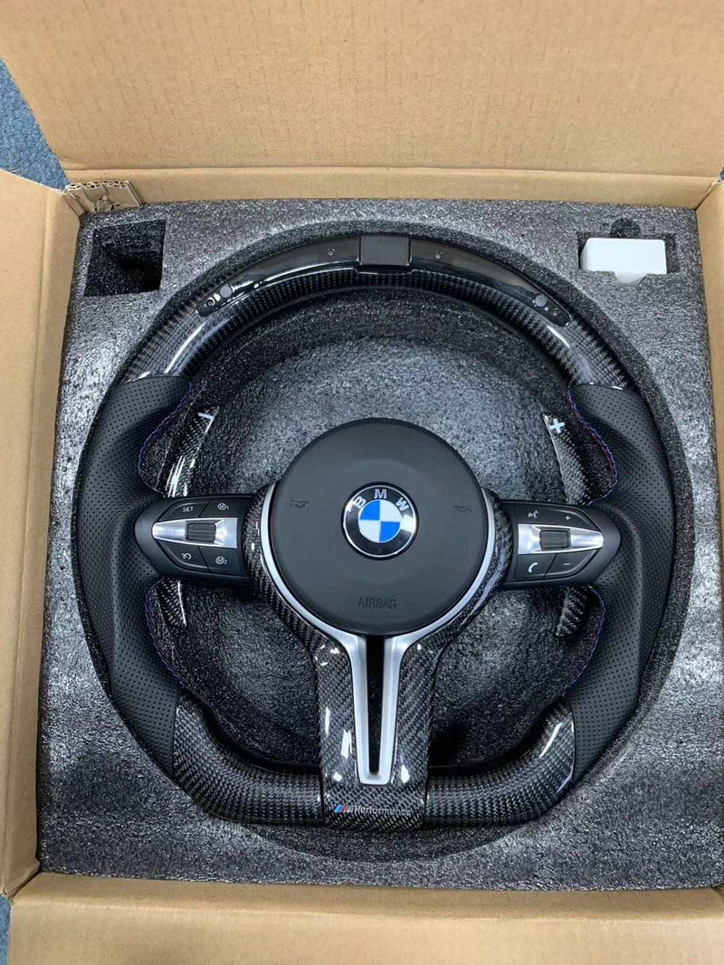M Performance Carbon Fiber Steering Wheel w/ LED race display - BMW F Chassis
