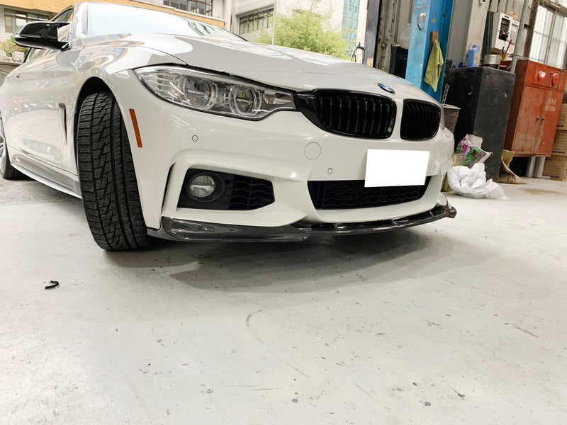 V Style Carbon Fiber Front Lip - BMW F32 / F33 / F36 4 Series