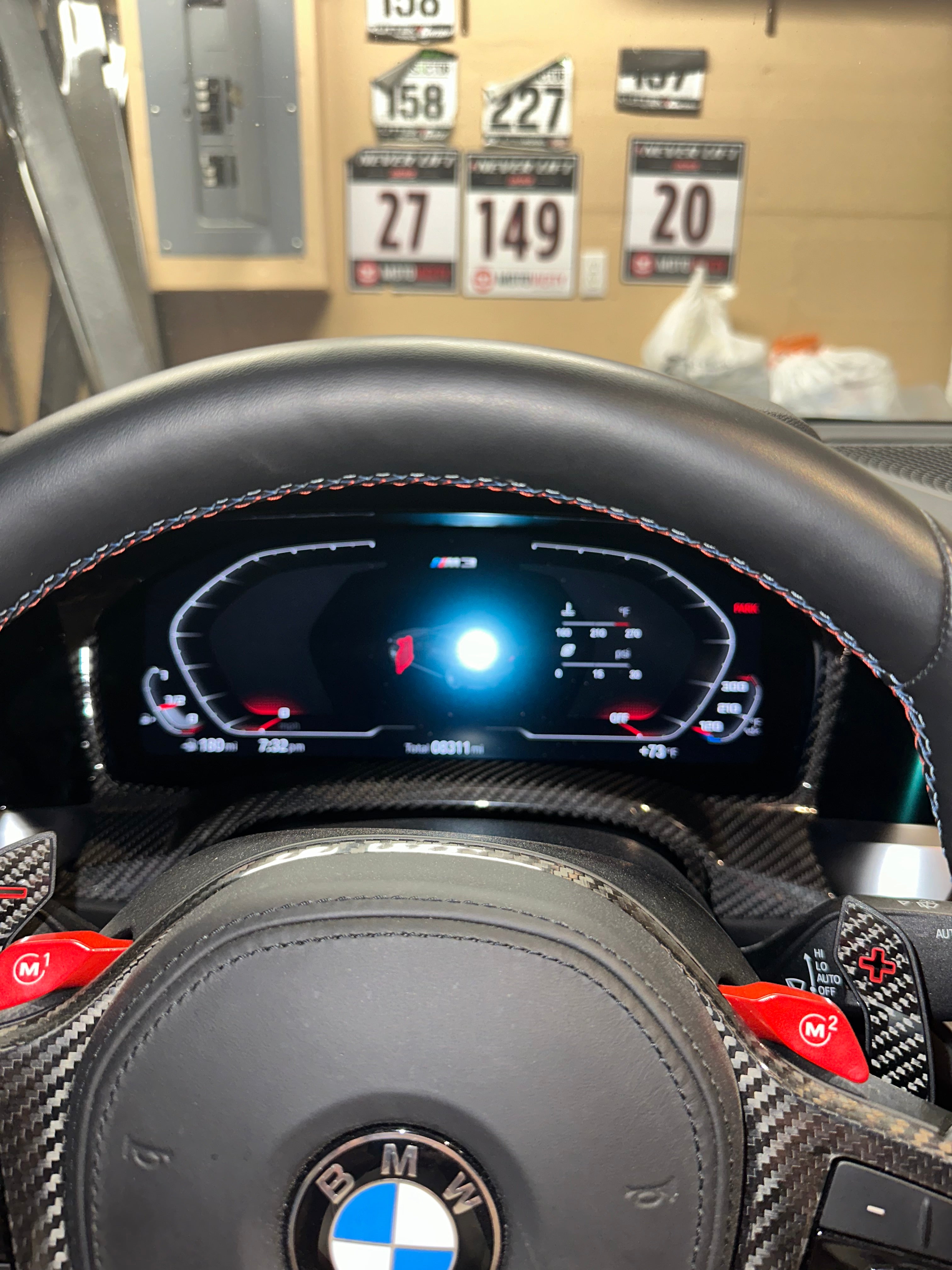 Carbon Fiber Cluster instrument dash screen cover -  BMW G8X