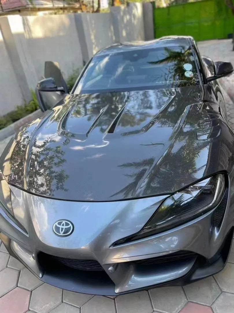 L Style Carbon Fiber Hood Bonnnet - TOYOTA SUPRA A90