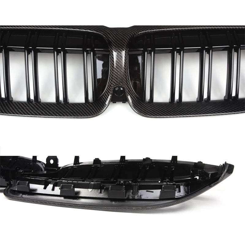 Carbon Fiber Dual Slat Front Grilles BMW G20 / G28 3 Series