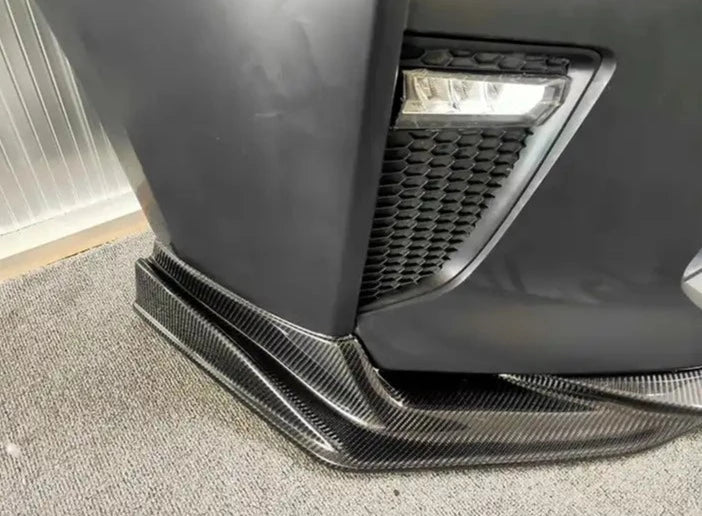 TS-Style Carbon Fiber Car Front Lip Diffuser - Nissan GTR R35