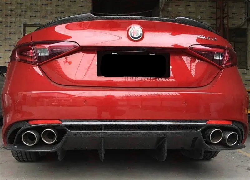 Carbon Fiber Rear Diffuser - Alfa Romeo Giulia 2016-2020 Sport model