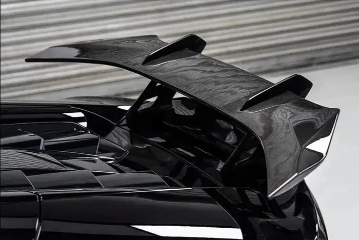 Dry Carbon Fiber Swan Neck Wing - Lamborghini Huracan Evo