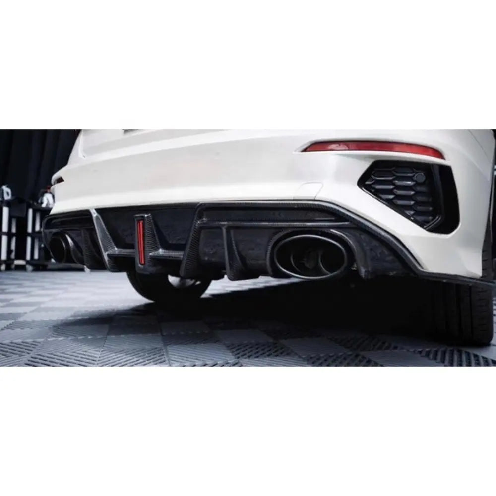 Carbon Fiber Rear Diffuser w/ Brake Light - Audi S Line S3/ A3/ RS3 8Y