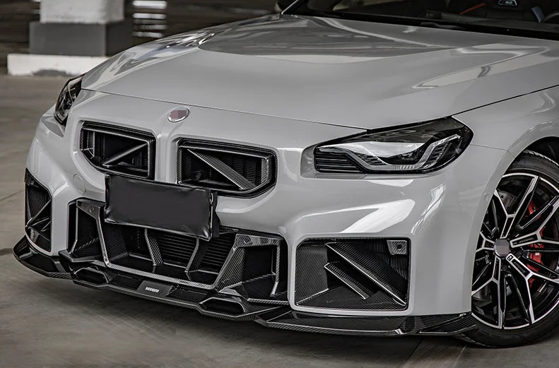 SQ style Carbon Fiber Front Center Grille - BMW G87 M2