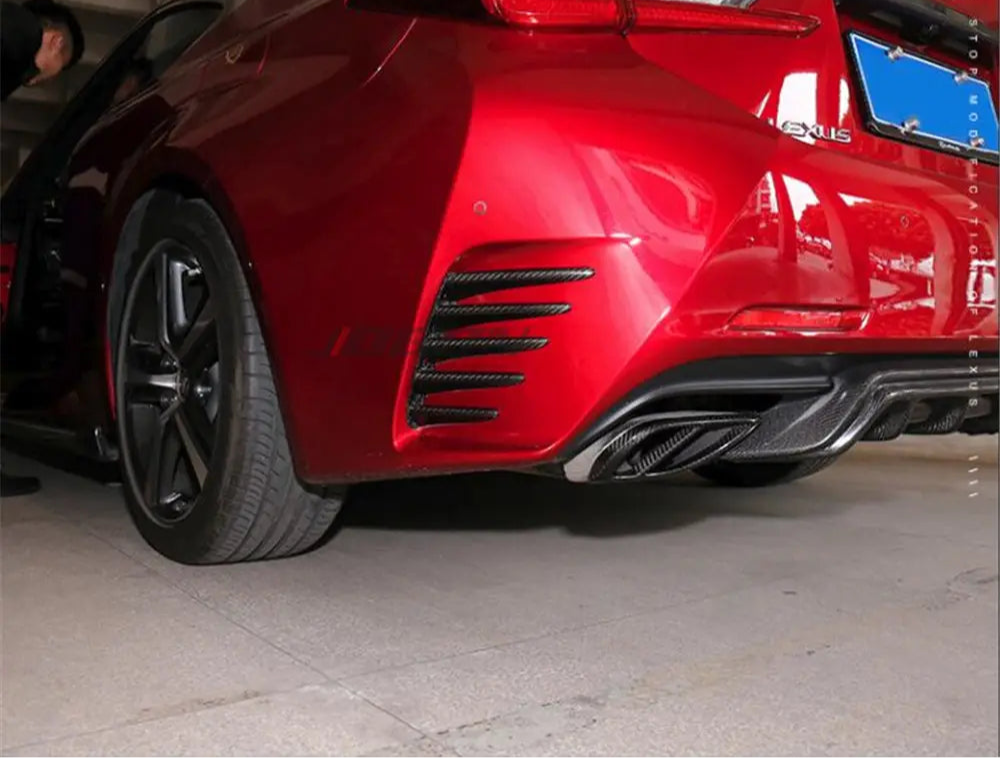 Carbon Fiber Rear Bumper Trim -  Lexus RC200t RC300h RC300 RC350 RC F SPORT 2015-2020