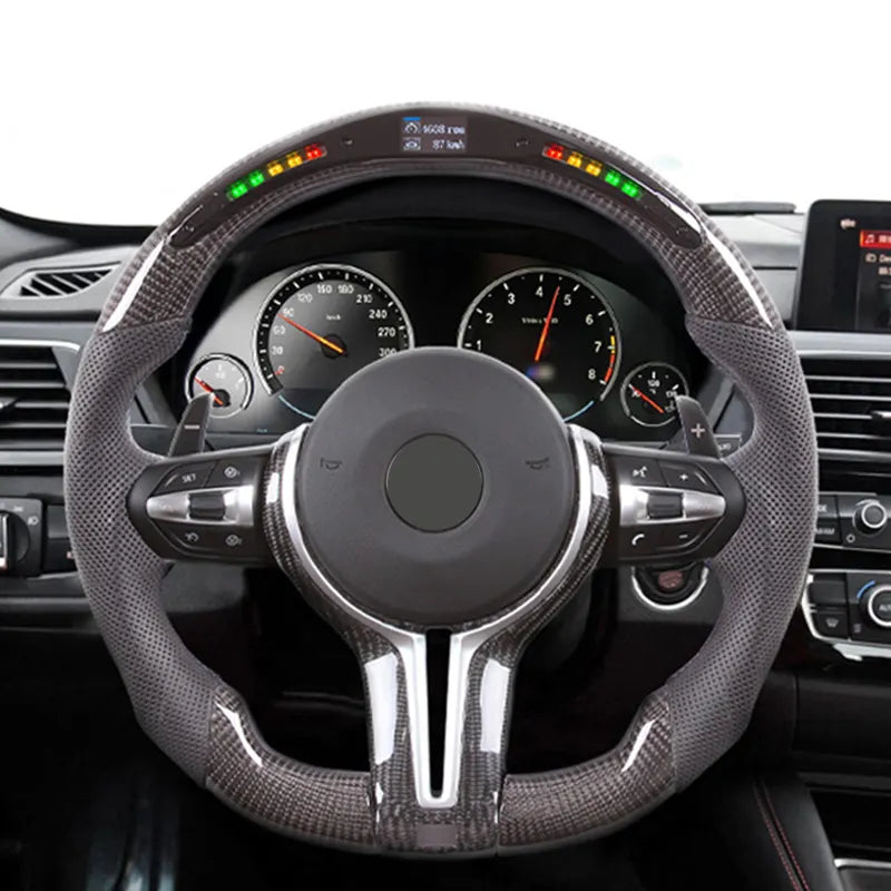 M Performance Carbon Fiber Steering Wheel w/ LED race display - BMW F Chassis