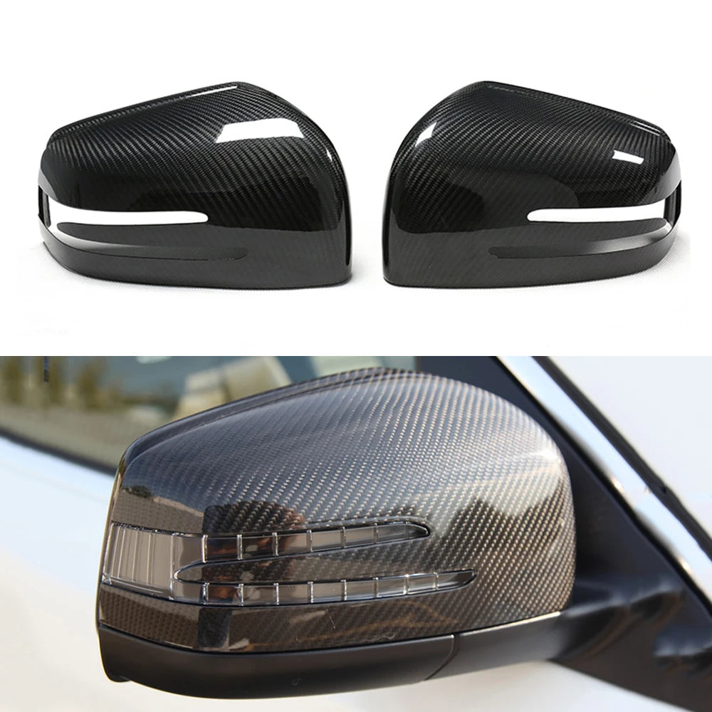 Carbon fiber Mirror Caps Replacement  -Carbon Fiber Mirror Cap Set - Mercedes Benz W463 G Class, W166 GLE Class, & X166 GLS Class