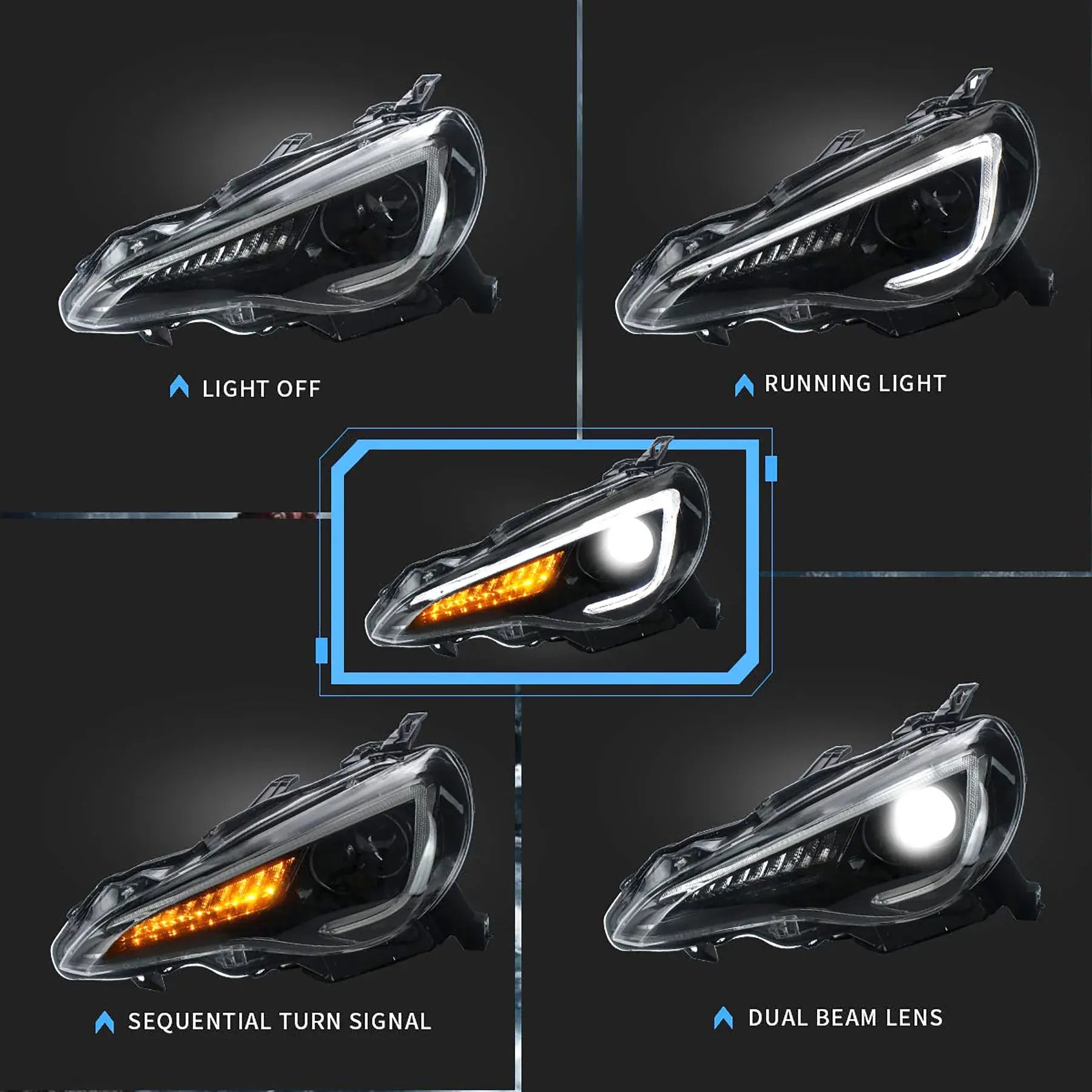 LED Headlights & Taillights - 2012-2021 Toyota 86 GT86, Scion Frs, Subaru Brz