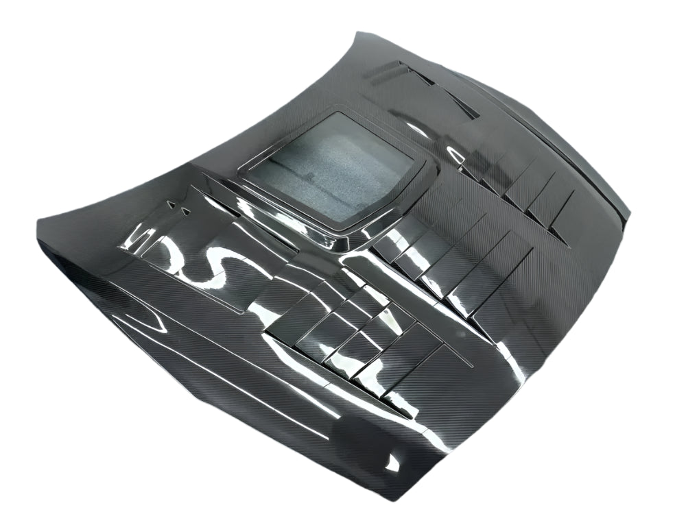 V2 Carbon Fiber Vented Hood w/ transparent window - 2008-2016 Nissan GTR R35