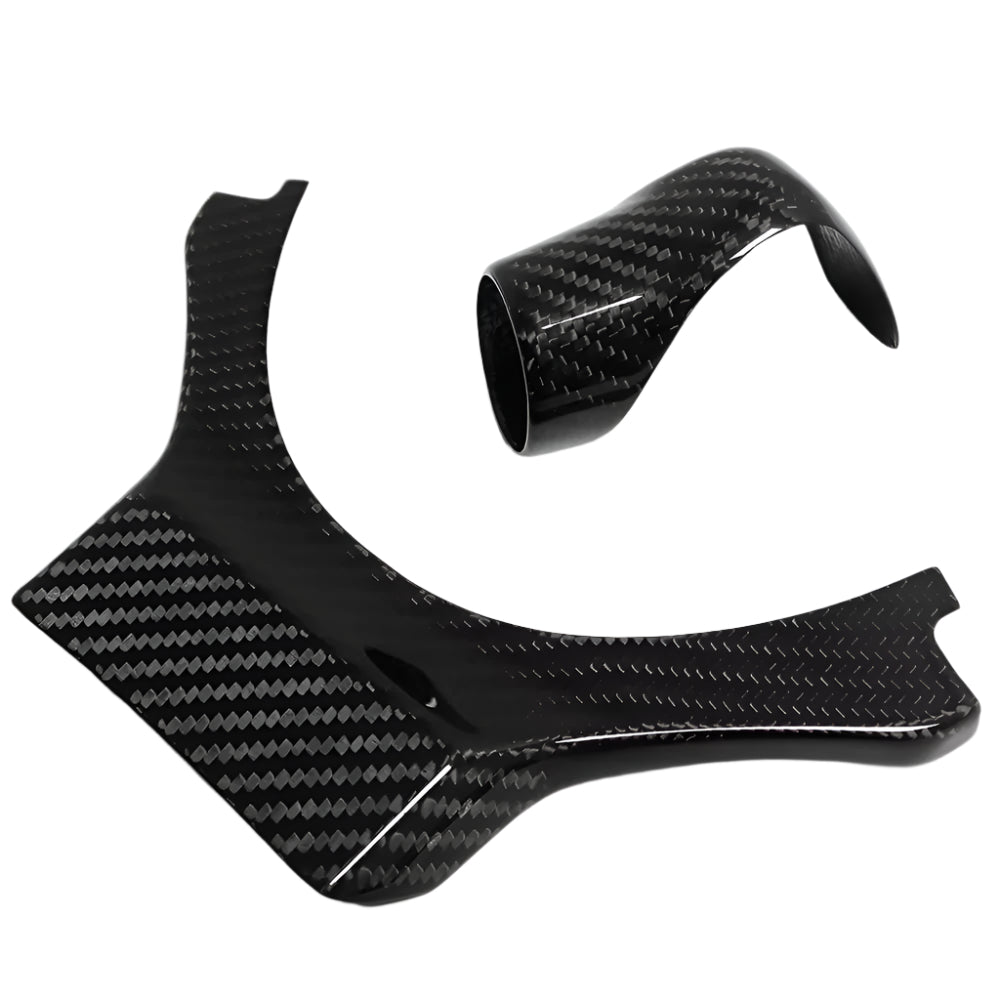 Carbon Fiber Center Steering Wheel Trim w/ Gear Shift Knob Cover -  Lexus RC NX RX RC300 RC350 NX300h RX350 RX450 F Sport