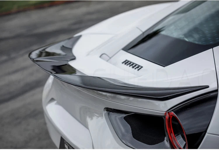 V Style Carbon Fiber Rear Spoiler - Ferrari 488