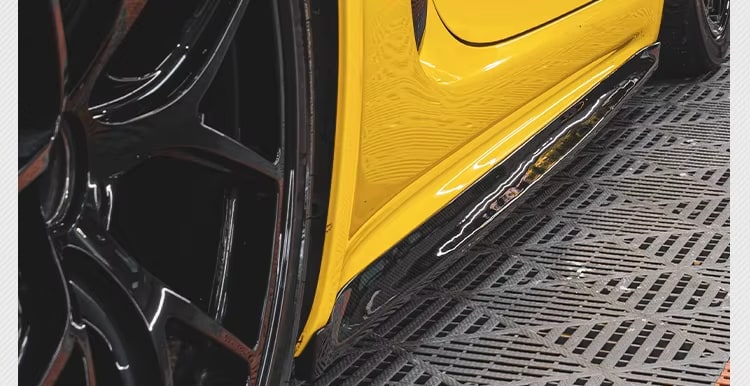 Pre-preg Carbon Fiber Side Skirt - Porsche 718 Cayman / Boxster / GTS / GT4 / Spyder