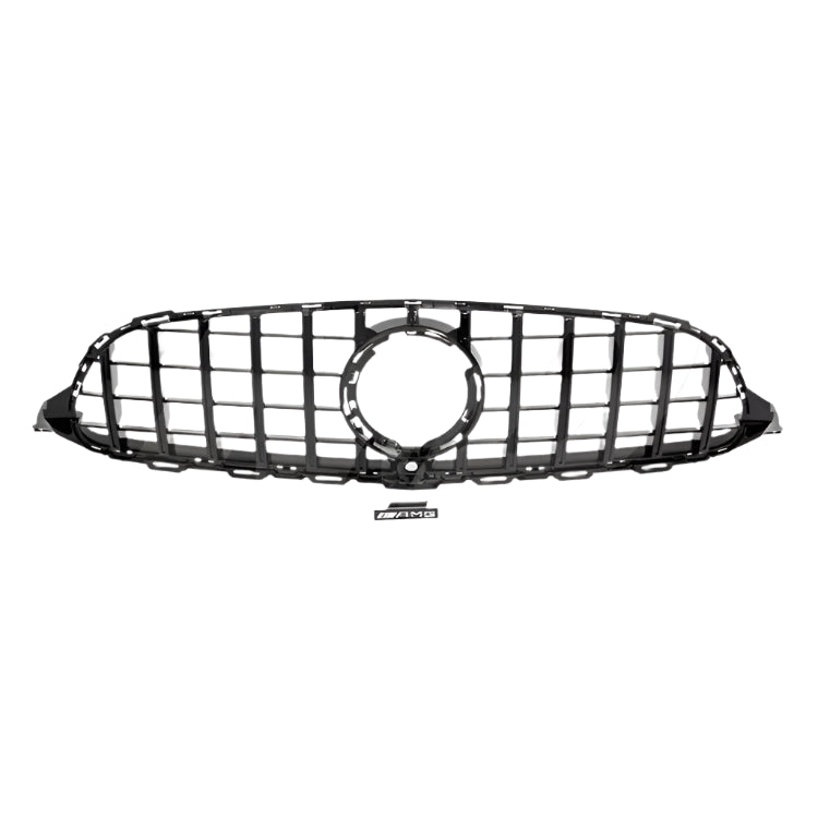 Gloss Black C63 AMG Style Front Grille - 2019-2021 Mercedes Benz C-Class W205