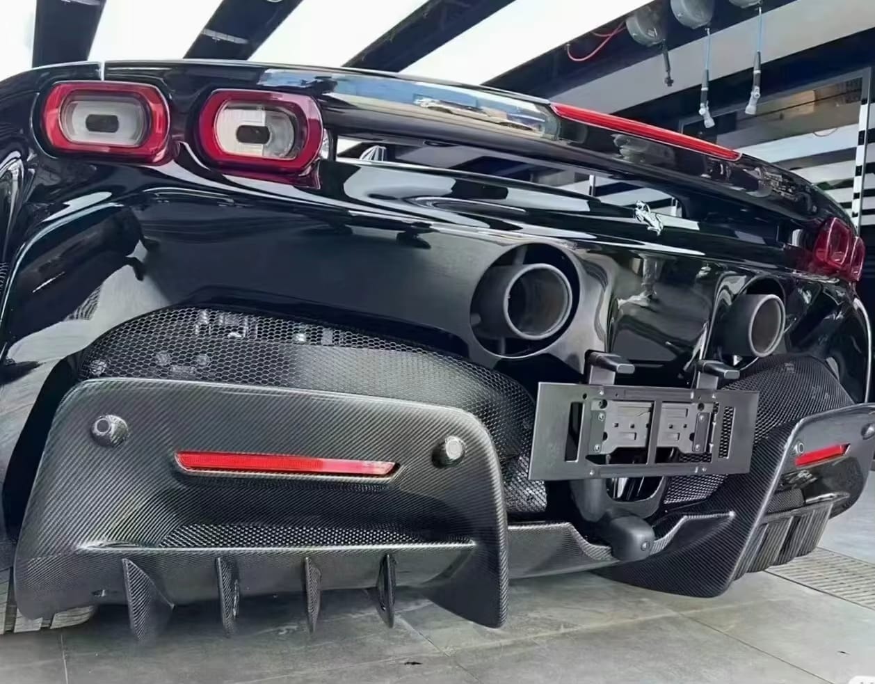 OEM Style Carbon Fiber Rear Diffuser - Ferrari SF90