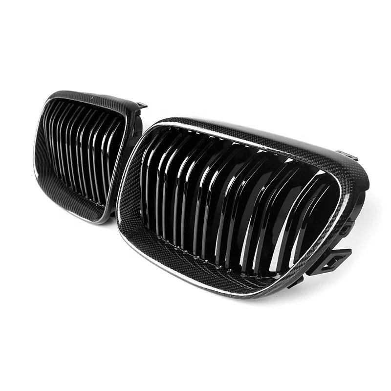 Dual Slat Carbon Fiber Front Grilles - BMW E Chassis