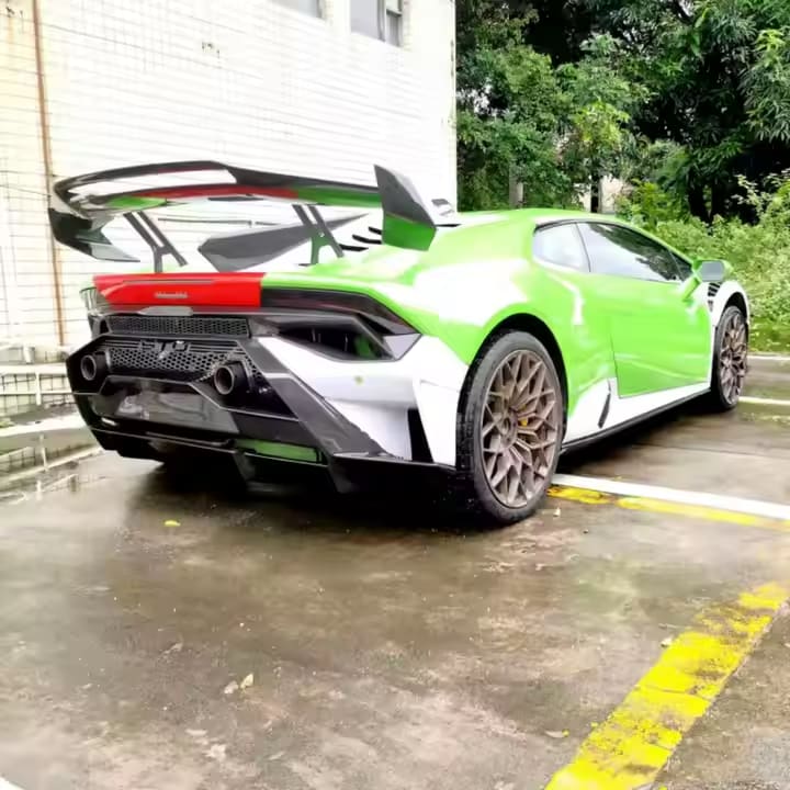 STO style Carbon Fiber Rear Spoiler Wing - Lamborghini Huracan EVO