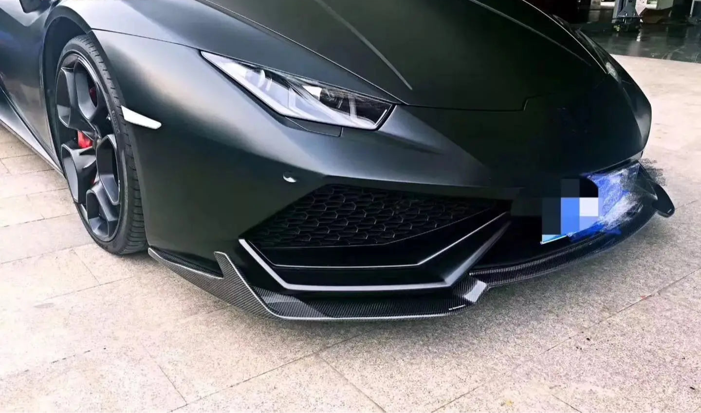 Carbon Fiber R Style Front Lip - Lamborghini Huracan LP610 LP600 LP580