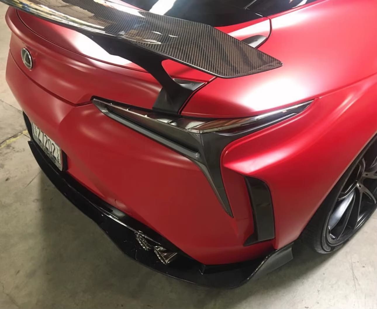 Carbon Fiber V Style Rear Spoiler Wing - Lexus LC500 LC500H